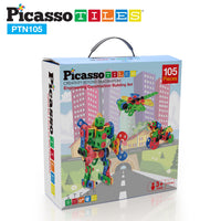 PicassoTiles 105pc Engineering Construction Set with Power Drill