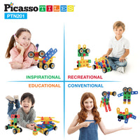 PicassoTiles 201pc Engineering Construction Set with Power Drill