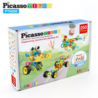 PicassoTiles Engineering Construction Set with Toy Power Drill - 250 Pieces