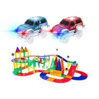 PicassoTiles 80pc Race Track Magnetic Building Blocks Set