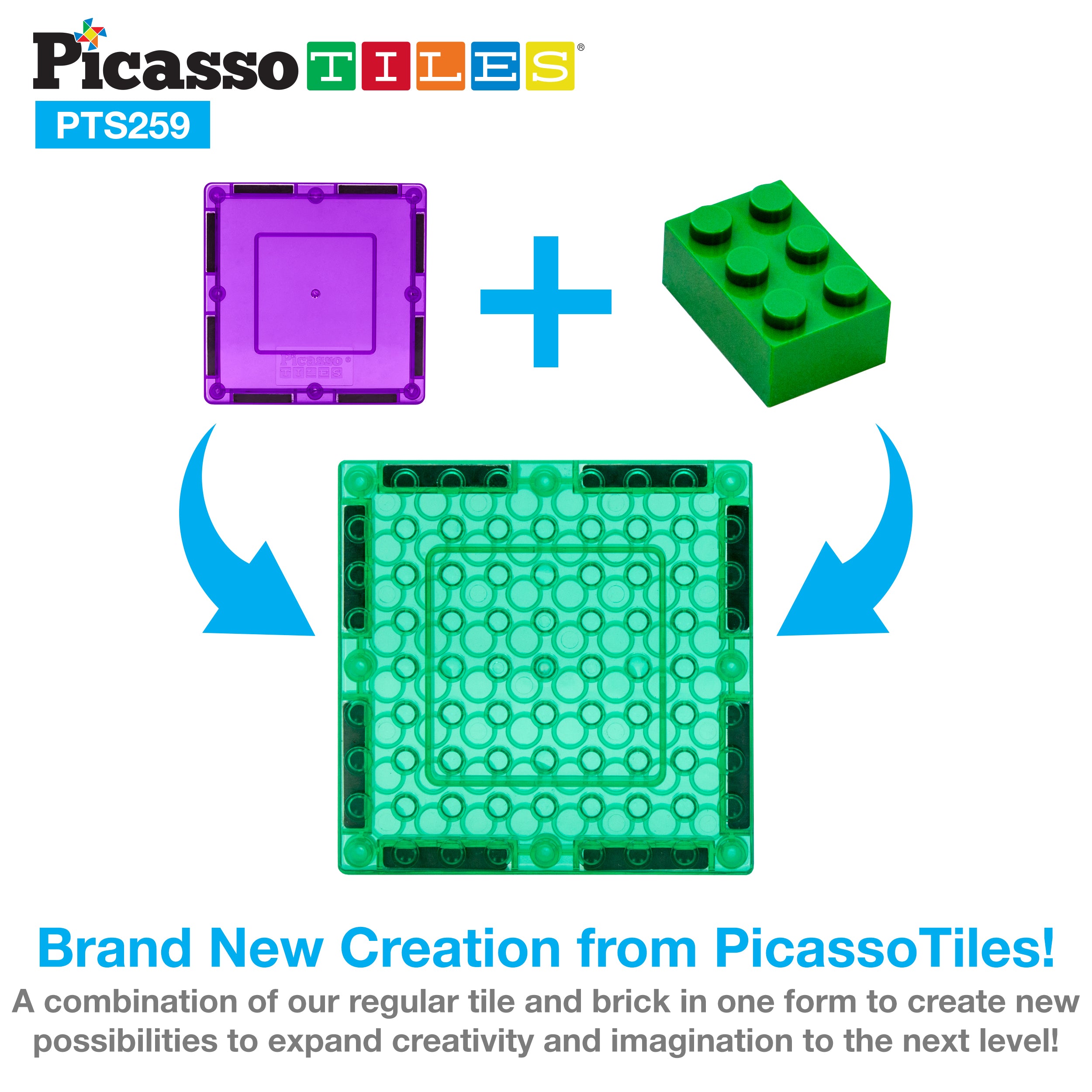 PicassoTiles Magnetic Tile Brick Block Combo Set