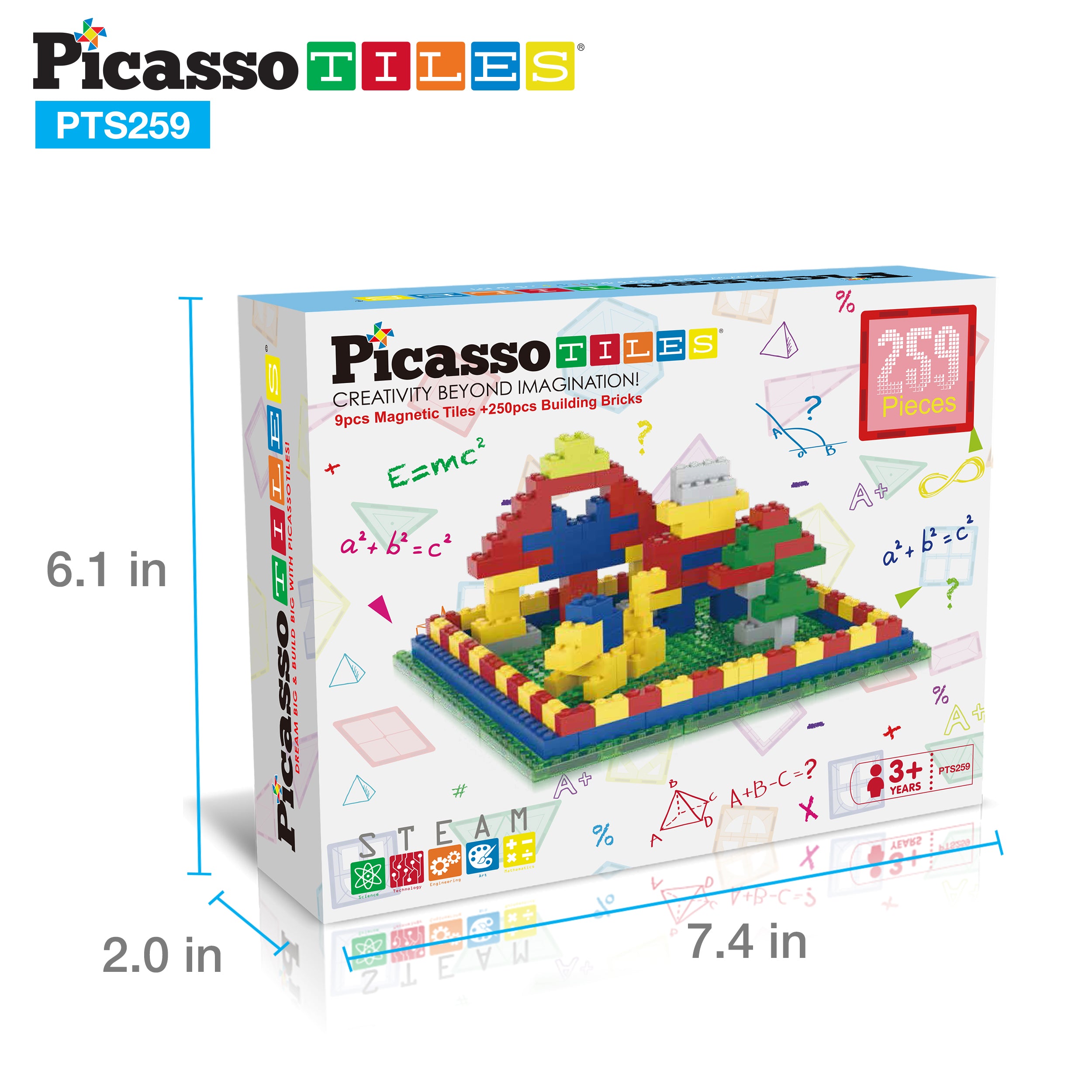 PicassoTiles Magnetic Tile Brick Block Combo Set