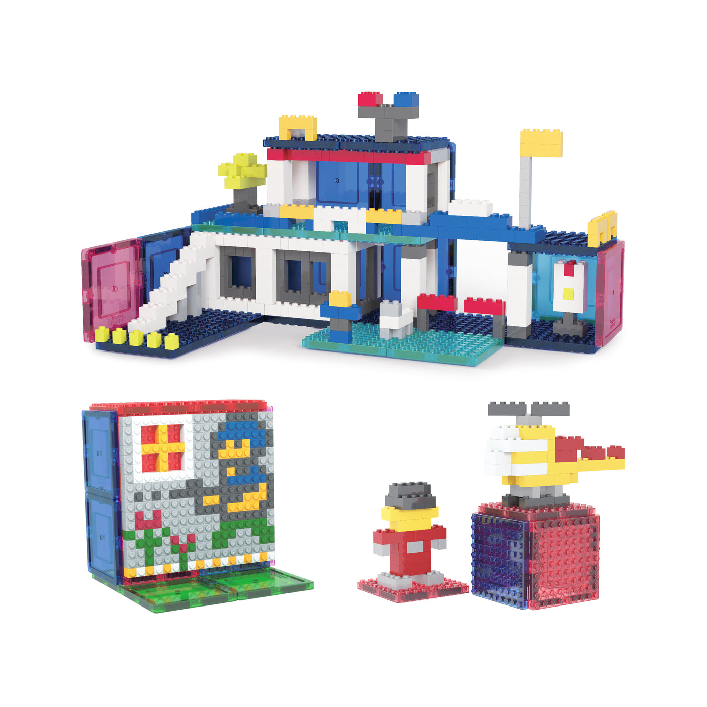 PicassoTiles 512 Piece Magnetic Brick Tile and Brick Building Set